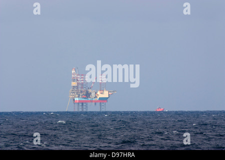 Off shore oil drilling rig Ouvrir la mer du Nord Banque D'Images