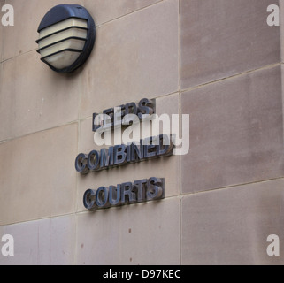 Les tribunaux de droit combiné Leeds Leeds City Centre Banque D'Images