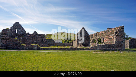 Iona Antiq Jardin à Baile Mor sur l'île d'Iona en Ecosse des Hébrides intérieures Banque D'Images