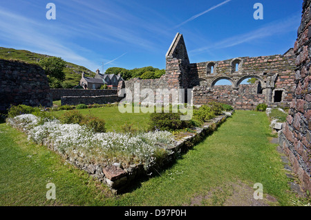 Iona Antiq Jardin à Baile Mor sur l'île d'Iona en Ecosse des Hébrides intérieures Banque D'Images