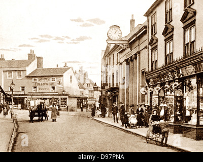 Braintree High Street au début des années 1900 Banque D'Images