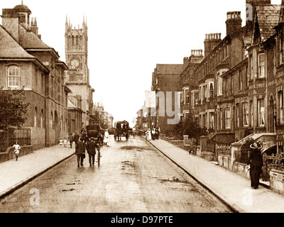 Grosvenor Road Aldershot début des années 1900 Banque D'Images