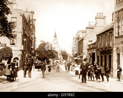 Nairn au début des années 1900, Rue Haute Banque D'Images