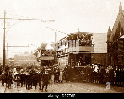 Yeadon Premier Tram de Leeds en 1906 Banque D'Images