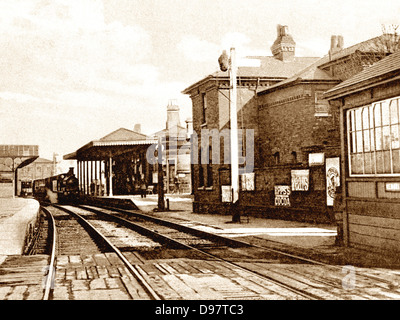 La gare Newark Midland début des années 1900 Banque D'Images