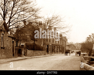 Beighton High Street au début des années 1900 Banque D'Images