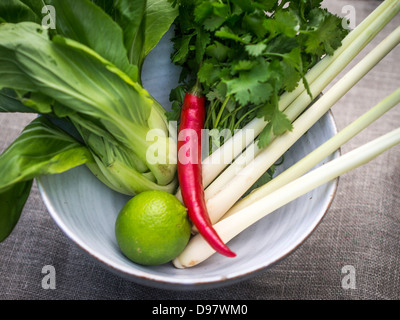 Certains ingrédients populaires dans la cuisine Thaïlandaise Banque D'Images