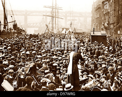 Newcastle-Upon-Tyne Quayside début des années 1900 Banque D'Images