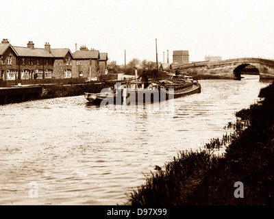 Selby Barge Canal début des années 1900 Banque D'Images