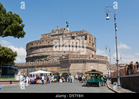 Le Mausolée d'Hadrien, généralement connu sous le nom de Castel Sant'Angelo Banque D'Images