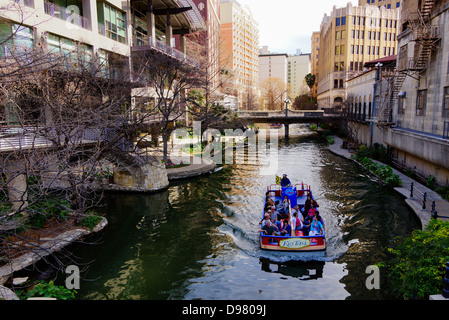 Riverwalk de San Antonio, Texas Banque D'Images