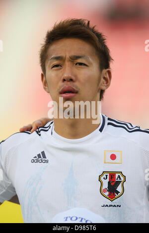 Hiroshi Kiyotake (JPN), le 11 juin 2013 Football / Soccer - COUPE DU MONDE : Brésil 2014 Tour Final qualificatif asiatique Groupe B entre l'Iraq 0-1 Japon à Al-Arabi Stadium, Doha, Qatar. (Photo de YUTAKA/AFLO SPORT) Banque D'Images