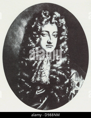 Jacques II d'Angleterre VII d'Écosse (1633-1701). Régna 1685-1688. Portrait anonyme. Banque D'Images