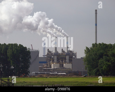 Usine chimique dans le port de Rotterdam, Pays-Bas Banque D'Images