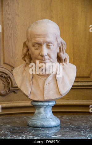 Jean-Antoine Houdon Benjamin Franklin Terracotta - 1778 Musée du Petit Palais Paris - France Banque D'Images