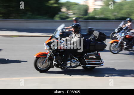 Rome, Italie. 13 juin 2013. Les amateurs de Harley Davidson convergent vers Rome Italie pour HD110Th anniversaire célébration européenne Banque D'Images