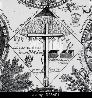 Manfred Brod, 'un réseau radical dans la révolution anglaise : John Pordage et son cercle, 1646-54' Mundorum explicatio, ou, l'explication d'une figure hiéroglyphique dans laquelle sont rédigés les mystères de l'externe, interne, et les mondes éternels, montrant le vrai progrès d'une âme de la cour de Babylone à la ville de Jérusalem, de l'Adamical État déchu de la régénérer et angélique Banque D'Images