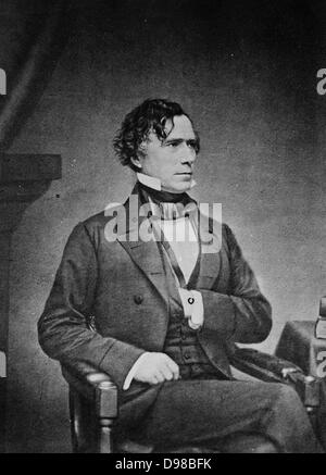 Franklin Pierce (1804-1869) Avocat et homme politique démocrate américain, 14e président des États-Unis 1853-1857. À partir d'une photographie par Matthew Brady, 1850. Banque D'Images