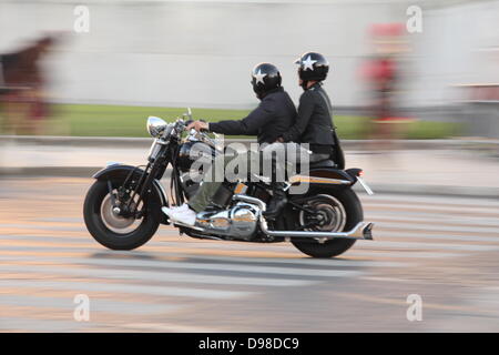 Rome, Italie. 13 juin 2013. Les amateurs de Harley Davidson convergent vers Rome Italie pour HD110Th anniversaire célébration européenne Banque D'Images