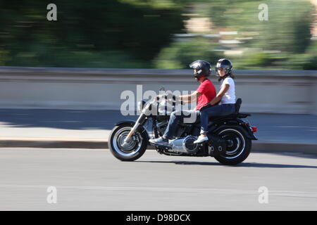 Rome, Italie. 13 juin 2013. Les amateurs de Harley Davidson convergent vers Rome Italie pour HD110Th anniversaire célébration européenne Banque D'Images