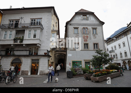 Bâtiments historiques,centre ville,Italie Bolzano Banque D'Images