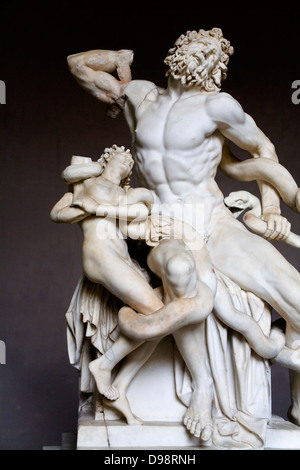 La statue de Laocoon et ses fils, aussi appelé le Groupe de Laocoon. Musées du Vatican, Cité du Vatican, Rome. L'Italie, l'Europe Banque D'Images