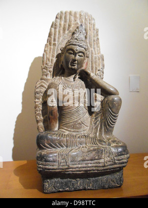 Bodhisattva avalokitesvara, Dynastie Song en sculpture Bouddhiste. AD 960-1279 Banque D'Images