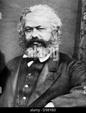 Karl Heinrich Marx (5 mai 1818 - 14 mars 1883) était un philosophe allemand, sociologue, historien de l'économie, journaliste et socialiste révolutionnaire. Banque D'Images