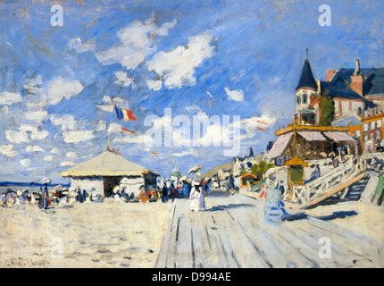 Claude Monet (14 novembre 1840 - 5 décembre 1926), peintre impressionniste français. Le terme Impressionnisme est dérivé de l'intitulé de son tableau Impression, Sunrise (Impression, soleil levant). "Trouville", huile sur toile, 1870-1871 Banque D'Images