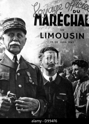 Henri Philippe Pétain 24 avril 1856 - 23 juillet 1951, le maréchal Pétain était un général français, plus tard chef d'état de la France de Vichy, de 1940 à 1944 Banque D'Images