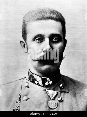 Franz Ferdinand (18 décembre 1863-28 juin 1914) est un Archiduc d'Autriche-Este, austro-hongrois et Prince Royal de Hongrie et de Bohême, et à partir de 1889 jusqu'à sa mort, l'héritier présomptif du trône austro-hongrois à l'. Son assassinat à Sarajevo a précipité la déclaration de guerre de l'Autriche-Hongrie contre la Serbie Banque D'Images