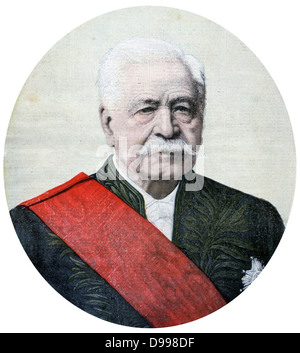 Ferdinand de Lesseps (1805-1894) diplomate français et promoteur du Canal de Suez. Il échoue dans sa tentative d'achever un canal de Panama. À partir de 'Le Petit Journal', Paris, le 16 décembre 1894. Enginering Civil, transport, expédition, Canal Banque D'Images