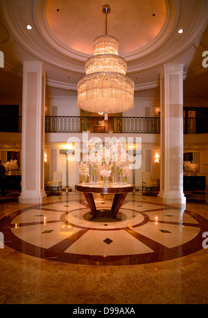 Photographie intérieur hall, Beverly Wilshire Hotel Quatre Saisons du connu, à partir de la jolie femme, Wilshire boulevard, Beverly Hills, Los UN Banque D'Images