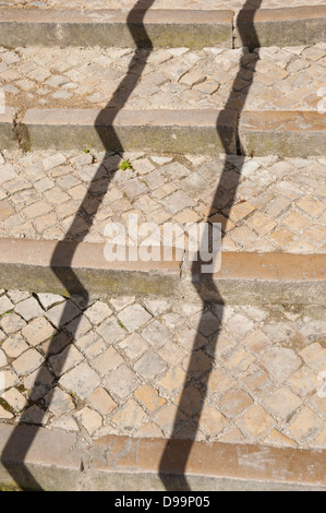 Un escalier extérieur au Portugal Banque D'Images