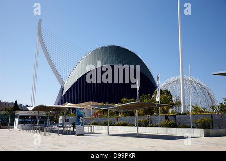 Entrée de l'Oceanografic cité des arts et des sciences de Ciutat de les arts i les Ciències valencia espagne Banque D'Images