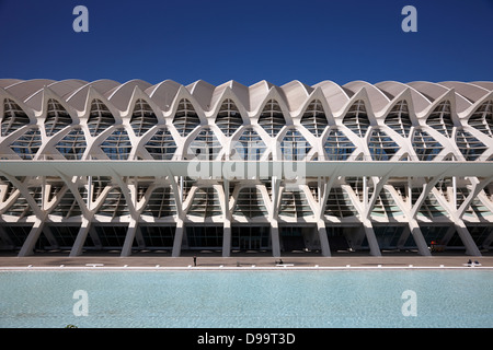 El Museu de les Ciències principe felipe cité des arts et des sciences de Ciutat de les arts i les Ciències valencia espagne Banque D'Images