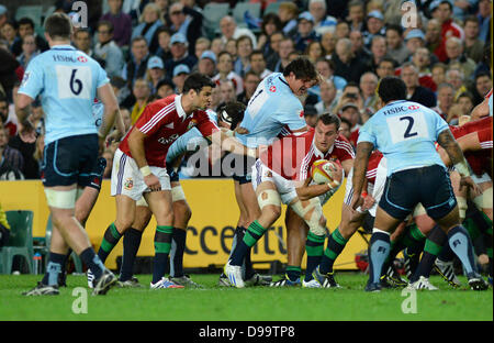 Sydney, Australie. 15 juin 2013. Le capitaine gallois Sam Warburton Lions en action pendant la tournée des Lions 2013 entre la British & Irish Lions ; et les Waratahs NSW à l'Allianz Stadium, Sydney. Les Lions a gagné 47-17. Credit : Action Plus Sport Images/Alamy Live News Banque D'Images