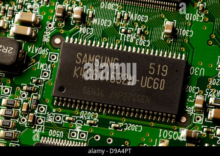 SDRAM Samsung chip sur le circuit board Banque D'Images