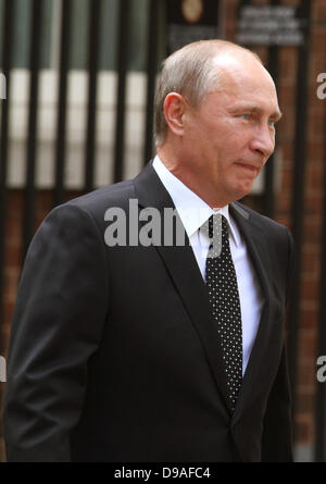 Le président russe Vladimir Poutine le 16 juin 2013 10 Downing Street London England Banque D'Images