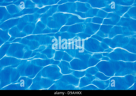 Fond de piscine bleu sur une journée ensoleillée Banque D'Images