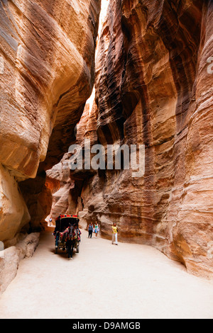 Passage à Petra en Jordanie Banque D'Images