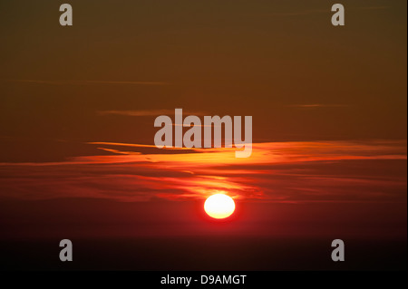 Le coucher du soleil, Erice, Sicile, Italie , Sonnenuntergang, Erice, Sicile, Italie Banque D'Images