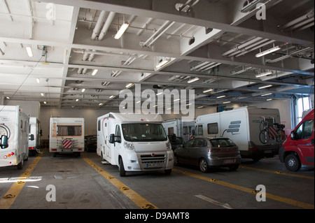 Camping à bord, Ferry Forza, Italie , Camping An Bord, Faehre Forza, Italien Banque D'Images