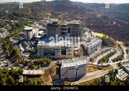 Une vue aérienne de l'hôpital Hadassah Ein Karem Banque D'Images