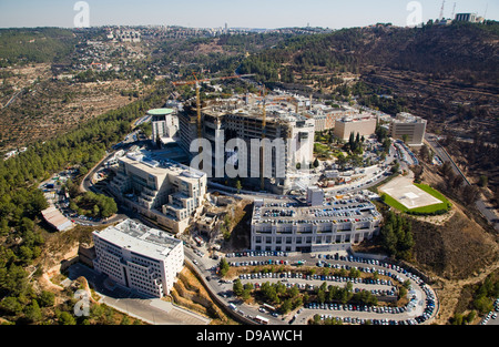 Une vue aérienne de l'hôpital Hadassah Ein Karem Banque D'Images