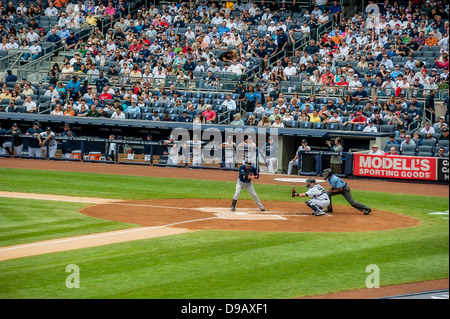 Les Yankees de New York à jouer sur leur terre d'accueil. Banque D'Images