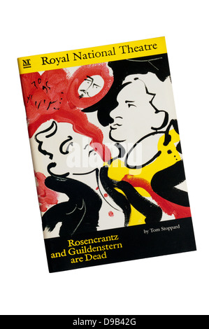 Programme pour la production de 1995 Rosencrantz et Guildenstern sont morts au Lyttelton Theatre. Banque D'Images