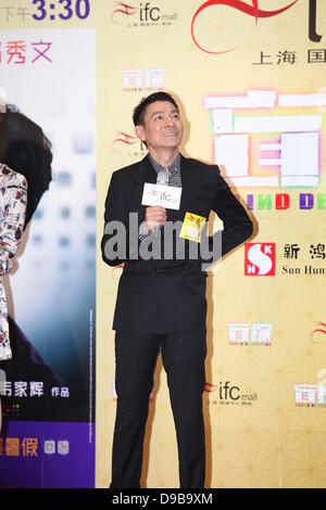 Andy Lau à la conférence de presse du film Blind Detective in Shanghai, Chine Le dimanche 16 juin 2013. Banque D'Images