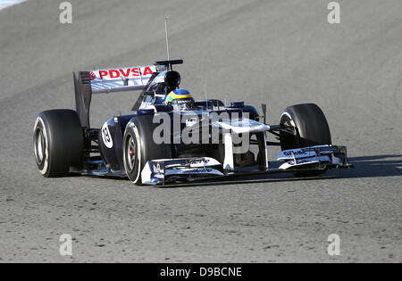 Bruno Senna la Formule 1 les essais d'hiver sur le circuit de Jerez, Jerez de la Frontera, Espagne - 09.02.12 *** Banque D'Images