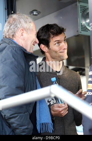 Mark Webber et le Dr Helmut Marko les essais d'hiver Formule 1 sur le circuit de Jerez, Jerez de la Frontera, Espagne - 09.02.12 *** Banque D'Images